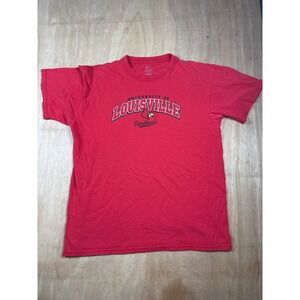 University of Louisville Cardinals Vintage Red Graphic T Shirt Mens Size L